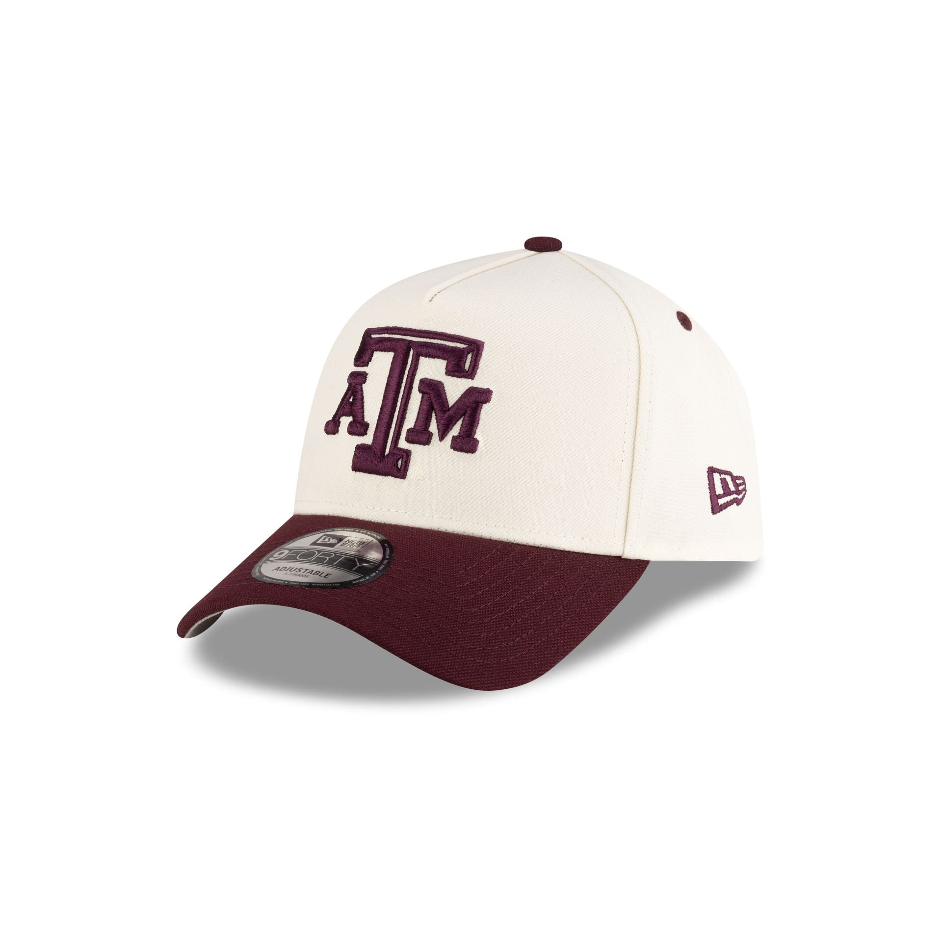 New Era x adidas Texas A&M Aggies Chrome White 9FORTY A-Frame Snapback Hat