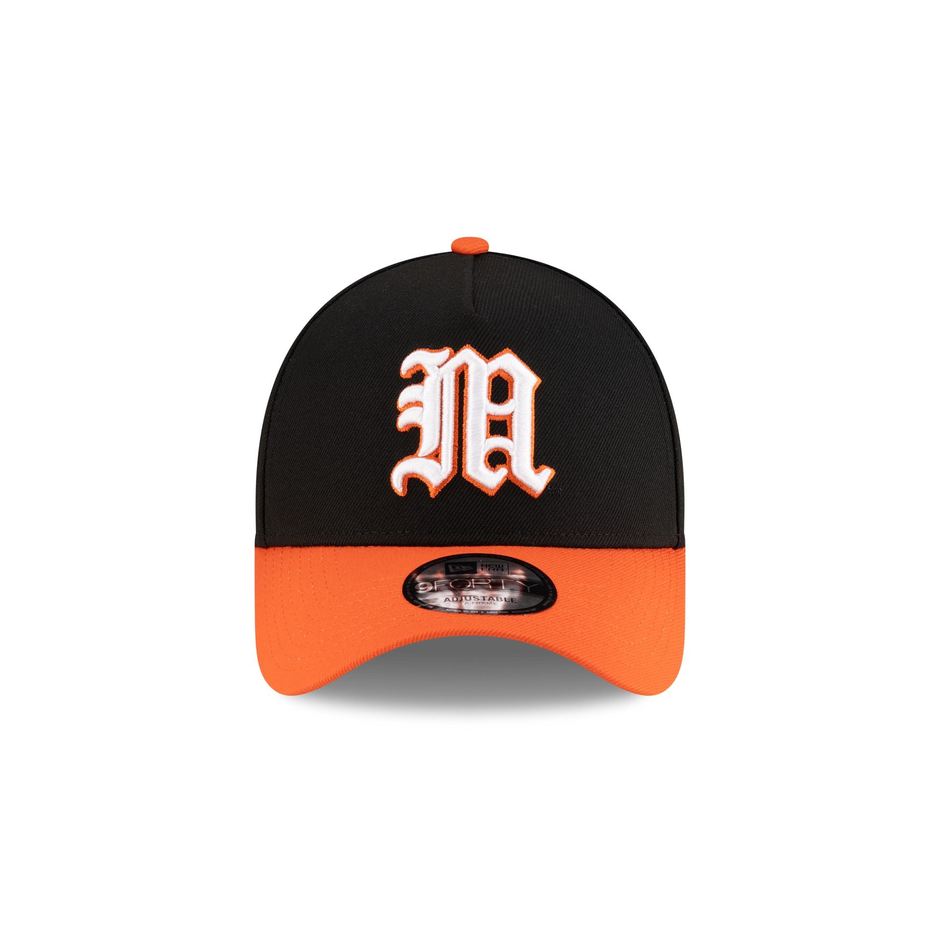 New Era x adidas Miami Hurricanes Black 9FORTY A-Frame Snapback Hat - Image 2