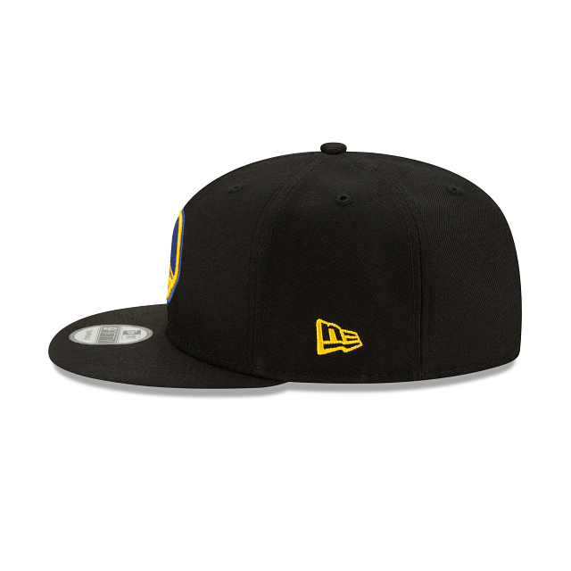 Golden State Warriors Basic Black 9FIFTY Snapback Hat - Image 4