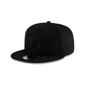 Michigan Wolverines Black on Black 9FIFTY Snapback Hat