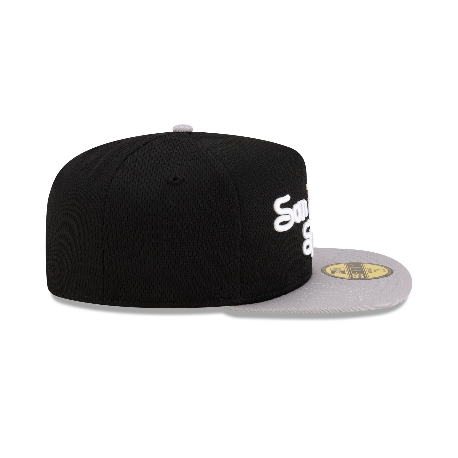 San Antonio Spurs Dashmark Mesh 59FIFTY A-Frame Fitted Hat - Image 5