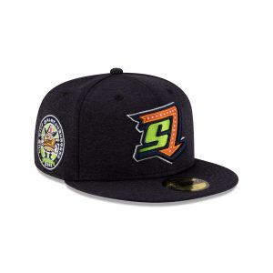 Hub City Spartanburgers Shadow Tech Navy 59FIFTY Fitted Hat