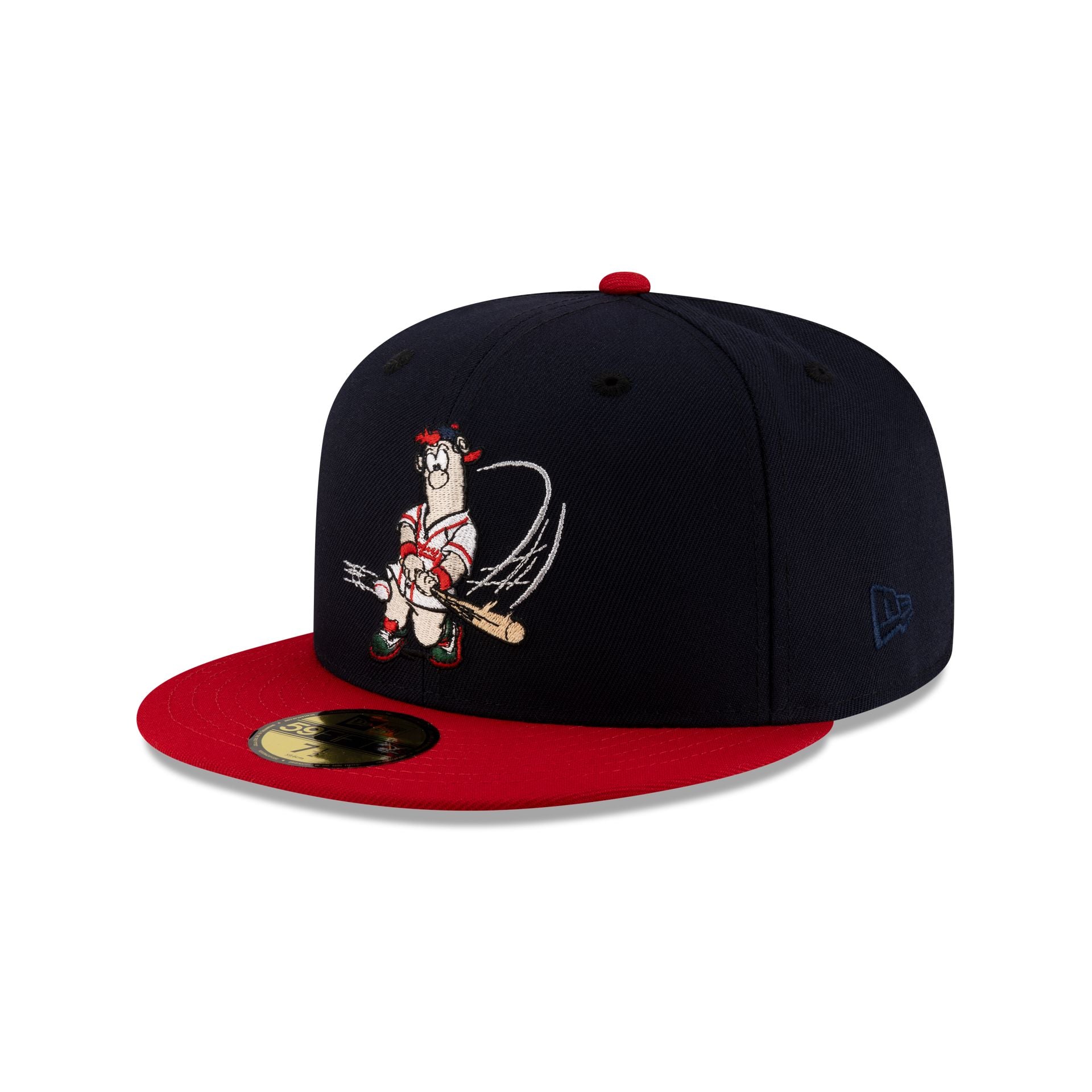 Atlanta Braves Mascot Navy 59FIFTY Fitted Hat - Image 3