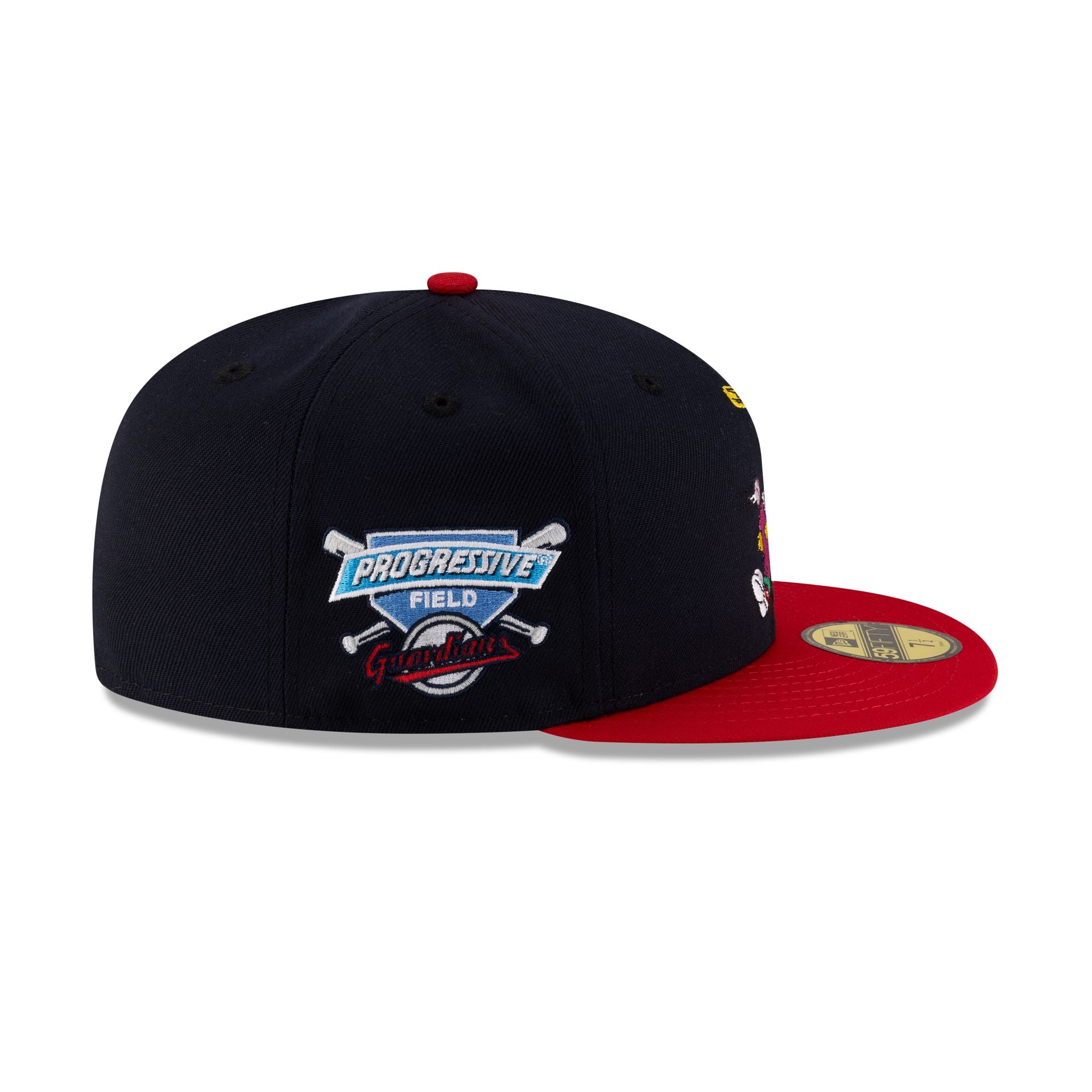 Cleveland Guardians Mascot Navy 59FIFTY Fitted Hat - Image 4