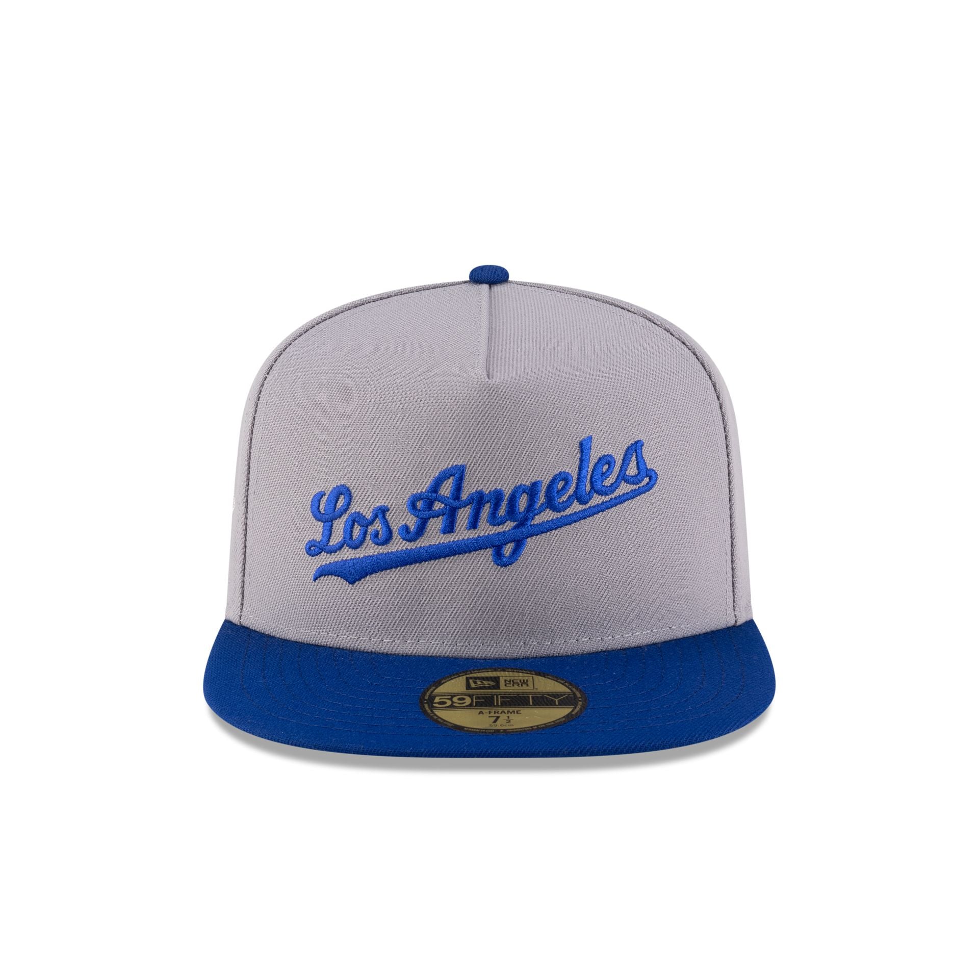 Just Caps League Sidepatch Gray Los Angeles Dodgers 59FIFTY A-Frame Fitted Hat - Image 2