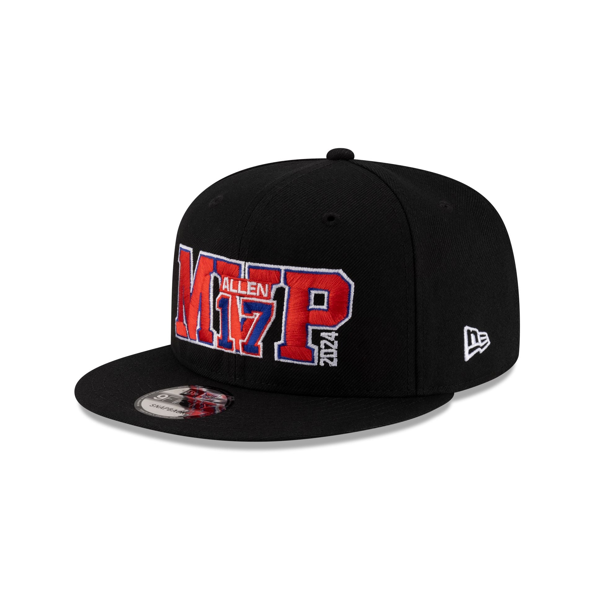 Buffalo Bills Josh Allen MVP Black 9FIFTY Snapback Hat - Image 3