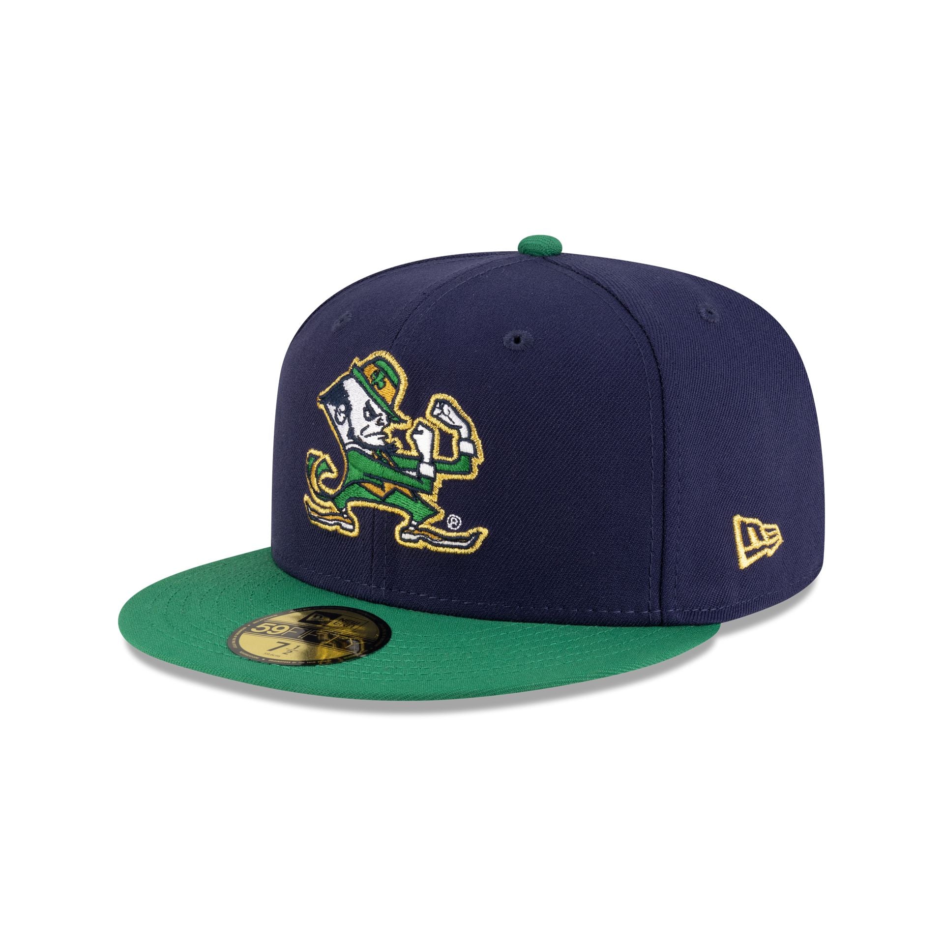 Notre Dame Fighting Irish Navy Kelly Green 59FIFTY Fitted Hat