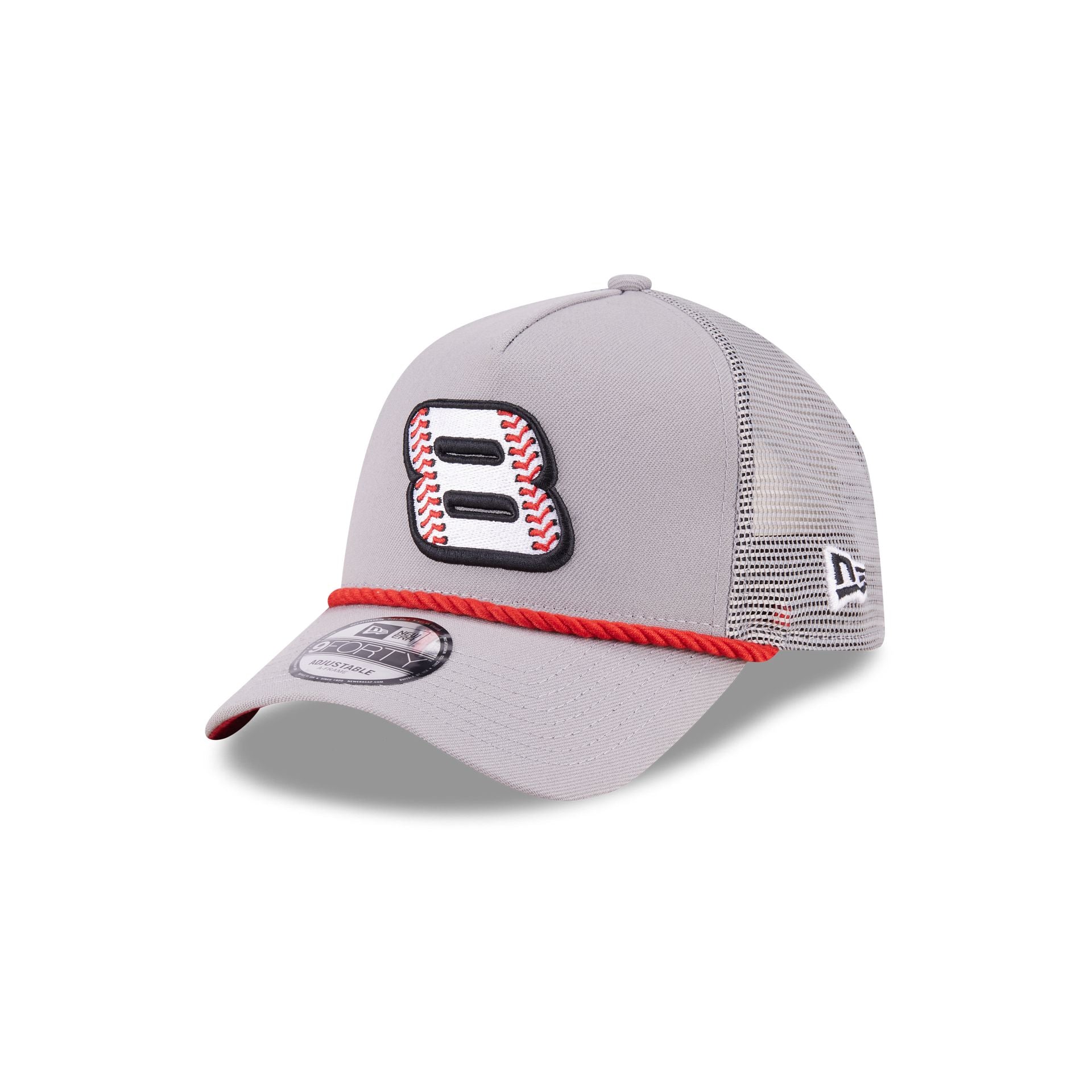 Dale Earnhardt Jr. x Budweiser Gray 9FORTY A-Frame Trucker Hat - Image 3