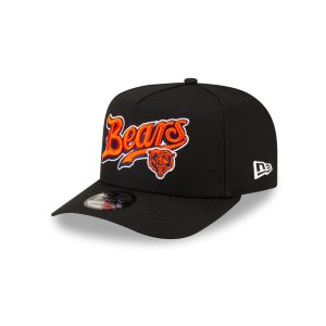 Born x Raised x Chicago Bears Script Black 9FIFTY A-Frame Snapback Hat
