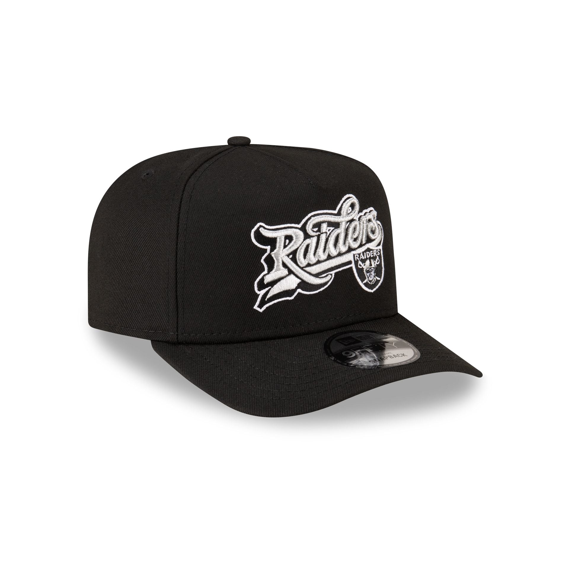 Born x Raised x Las Vegas Raiders Script Black 9FIFTY A-Frame Snapback Hat - Image 3