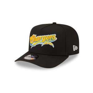 Born x Raised x Los Angeles Chargers Script Black 9FIFTY A-Frame Snapback Hat