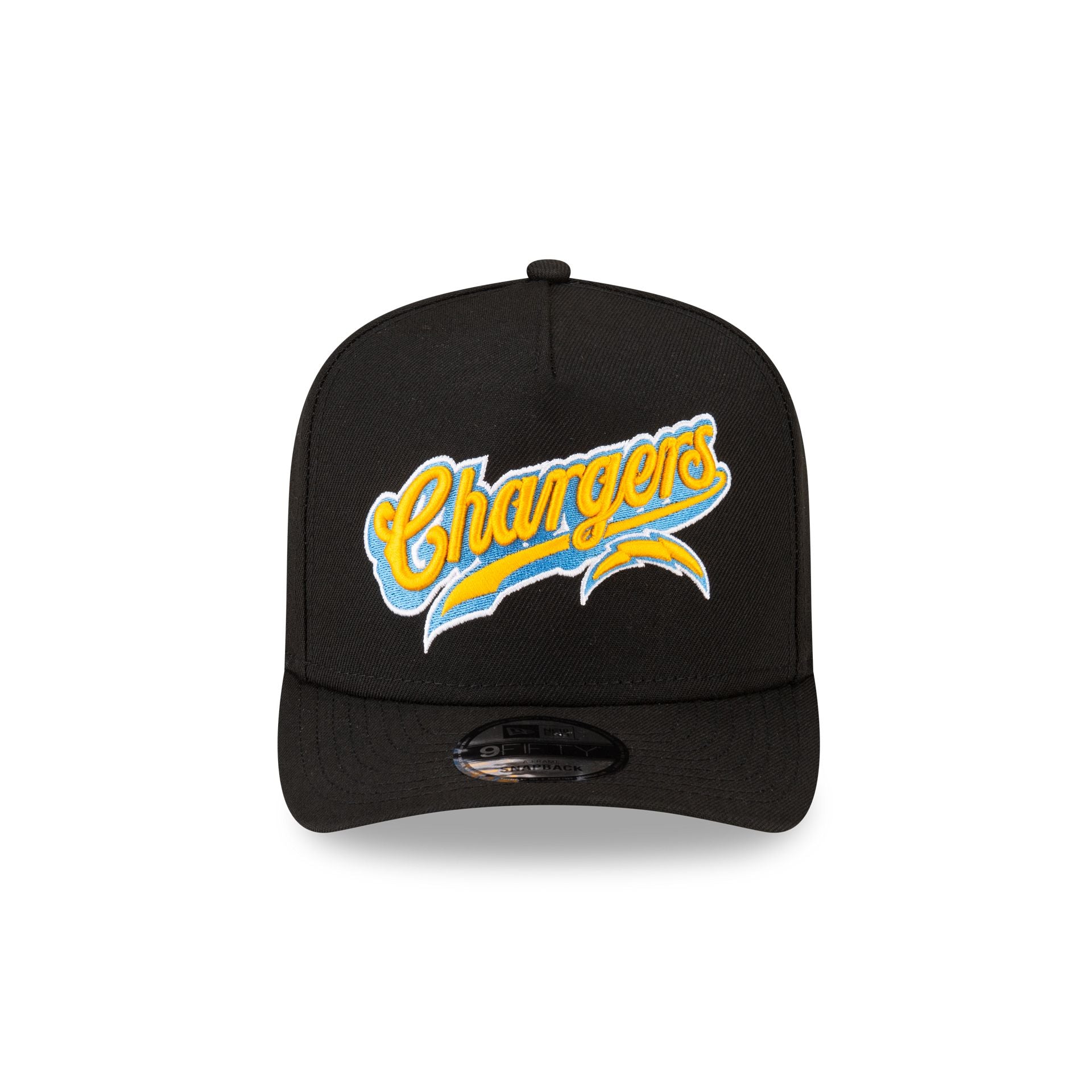 Born x Raised x Los Angeles Chargers Script Black 9FIFTY A-Frame Snapback Hat - Image 2