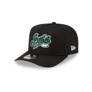 Born x Raised x New York Jets Script Black 9FIFTY A-Frame Snapback Hat