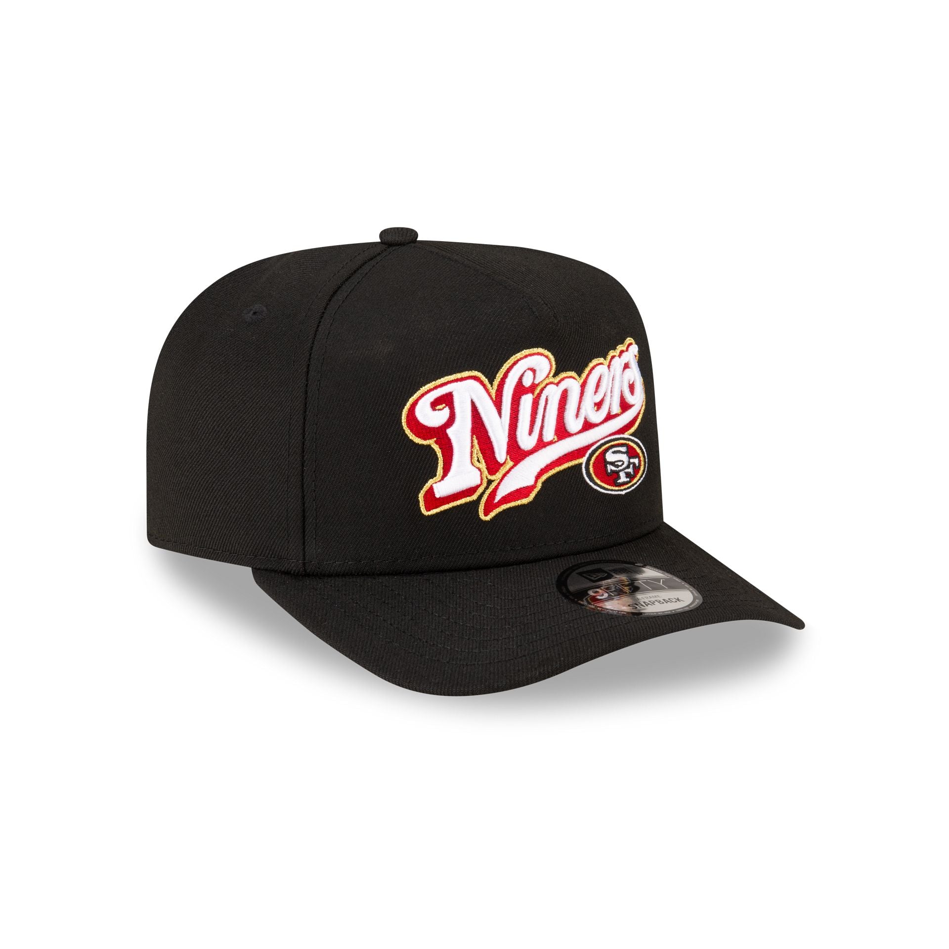 Born x Raised x San Francisco 49ers Script Black 9FIFTY A-Frame Snapback Hat - Image 3