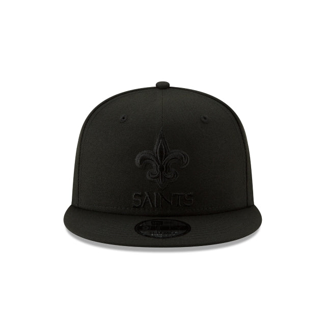 New Orleans Saints Basic Black On Black 9FIFTY Snapback Hat - Image 2