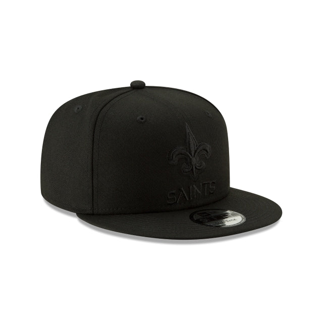 New Orleans Saints Basic Black On Black 9FIFTY Snapback Hat - Image 3