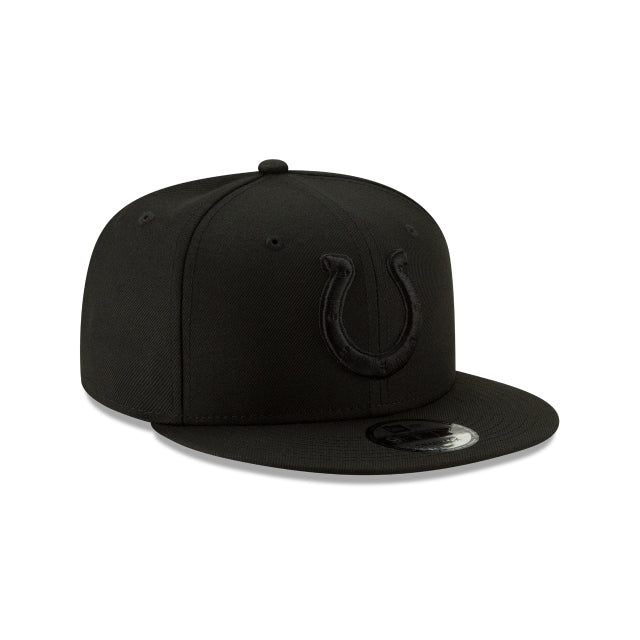Indianapolis Colts Basic Black On Black 9FIFTY Snapback Hat - Image 3