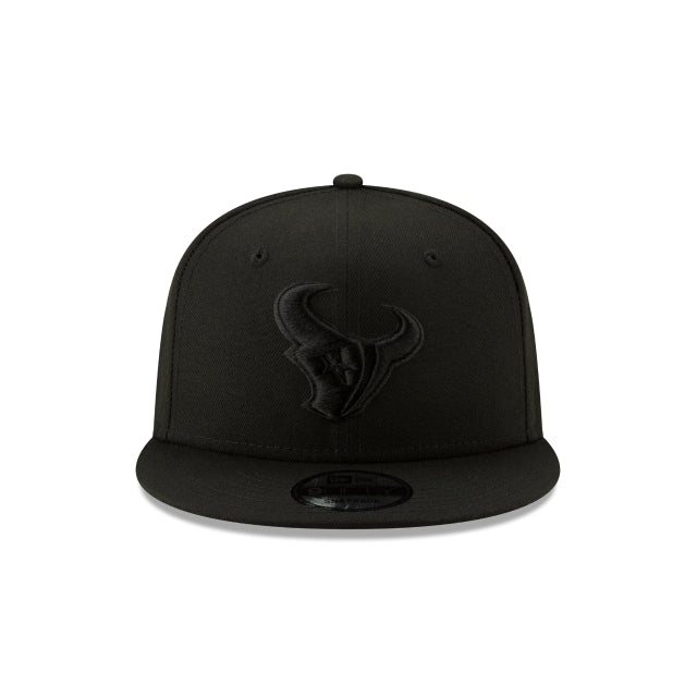 Houston Texans Basic Black On Black 9FIFTY Snapback Hat - Image 2