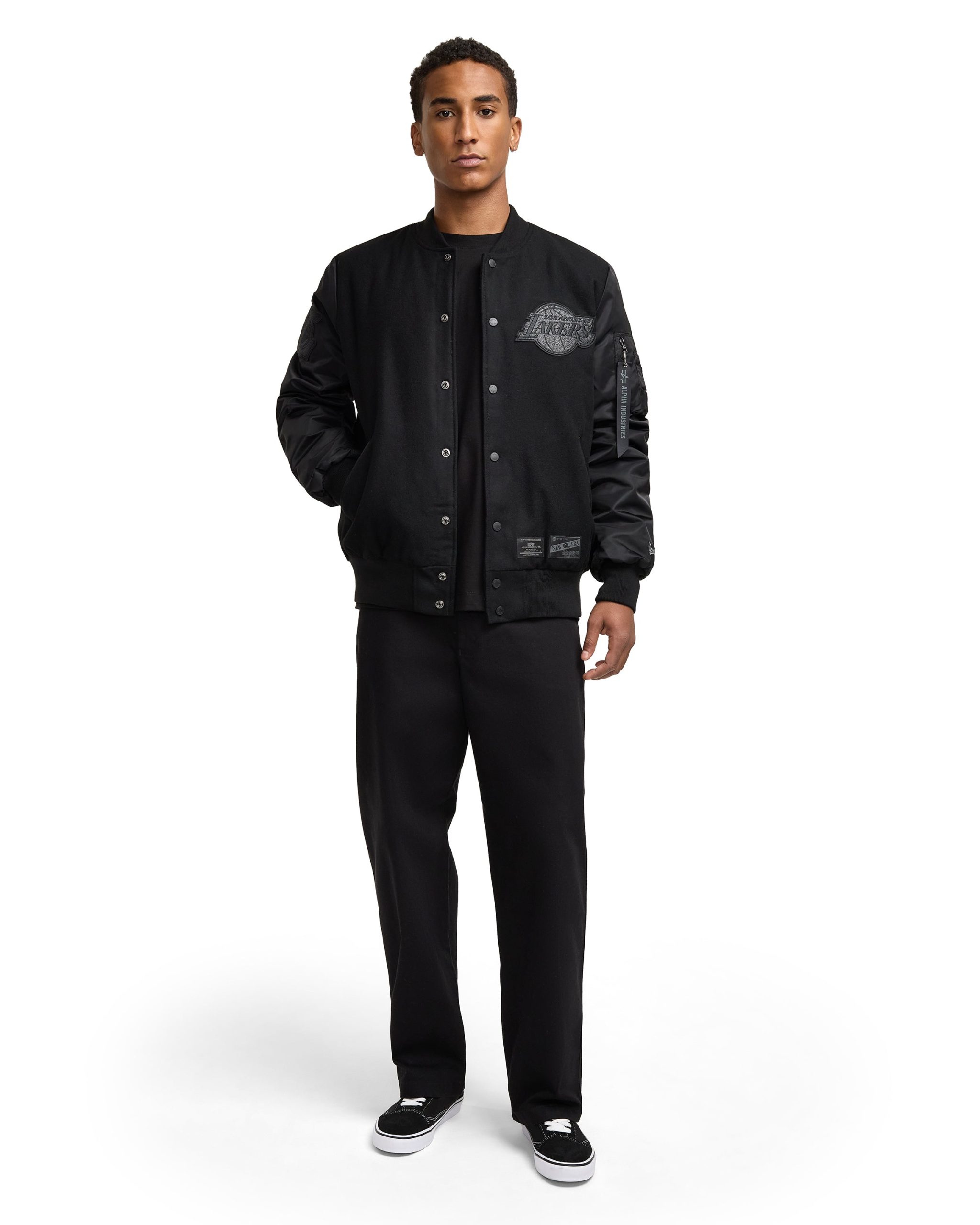 Alpha Industries x Chicago Bulls MA-1 Wool Varsity Jacket Black - Image 6