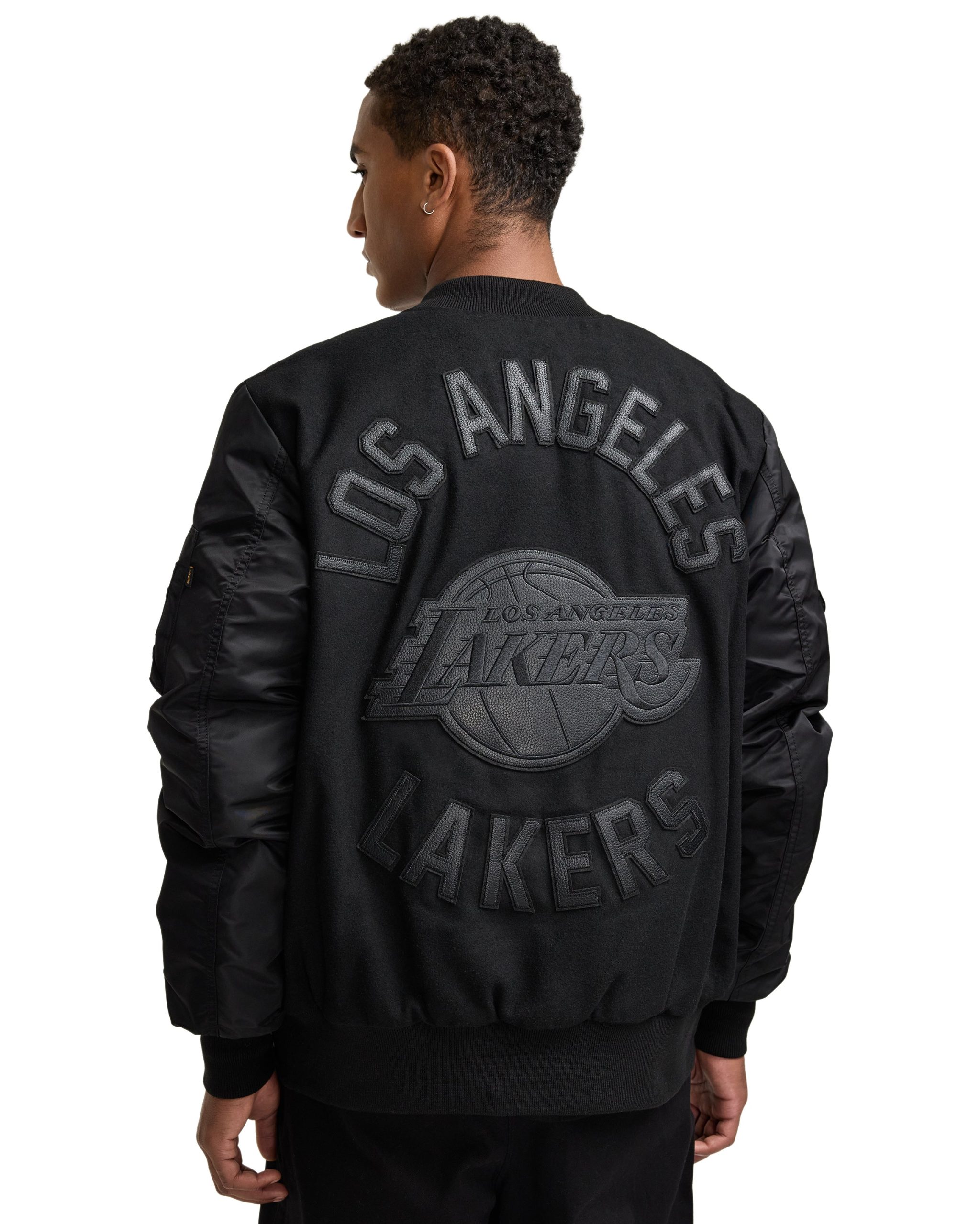 Alpha Industries x Chicago Bulls MA-1 Wool Varsity Jacket Black - Image 5
