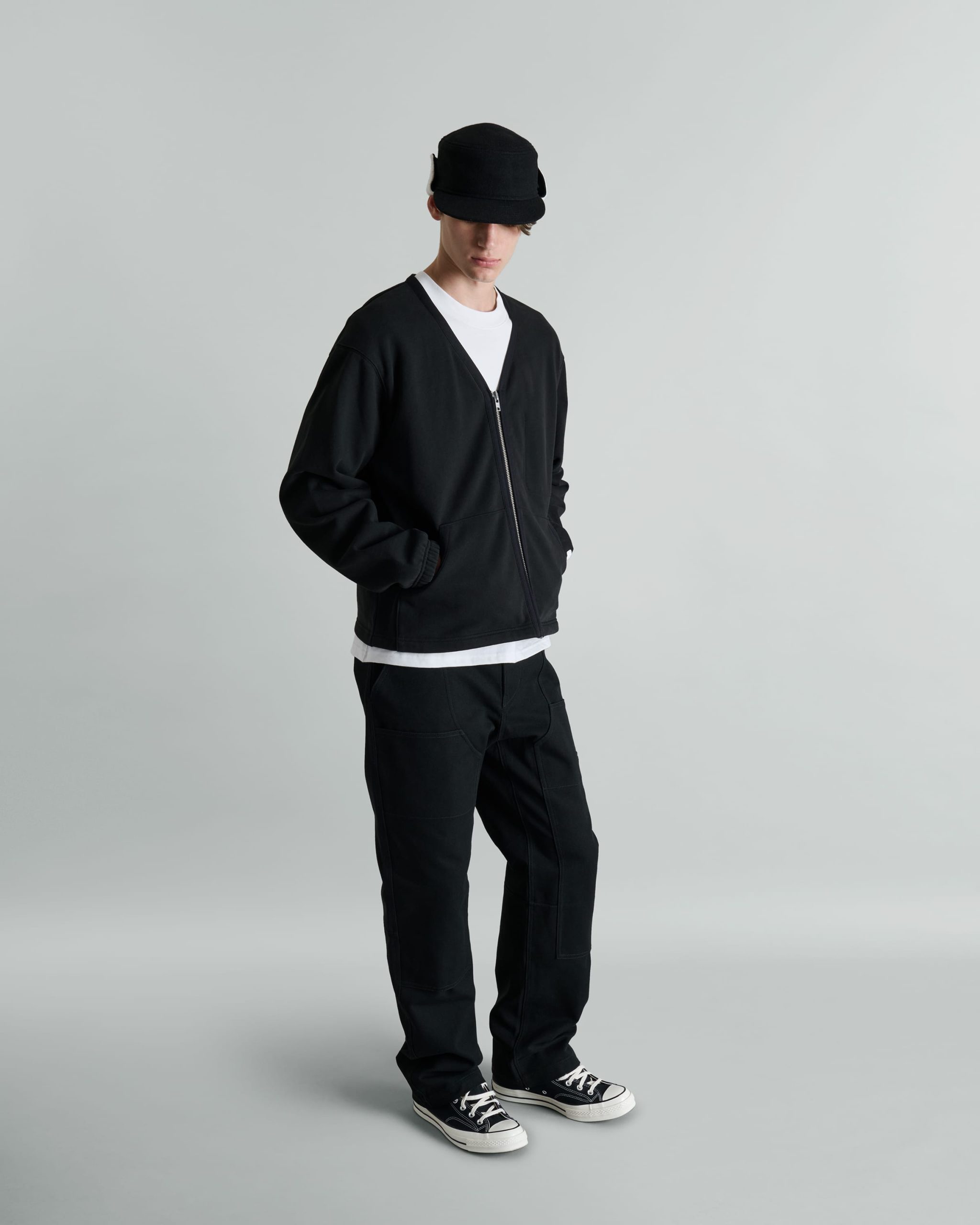 Albright Black Zip Cardigan - Image 6