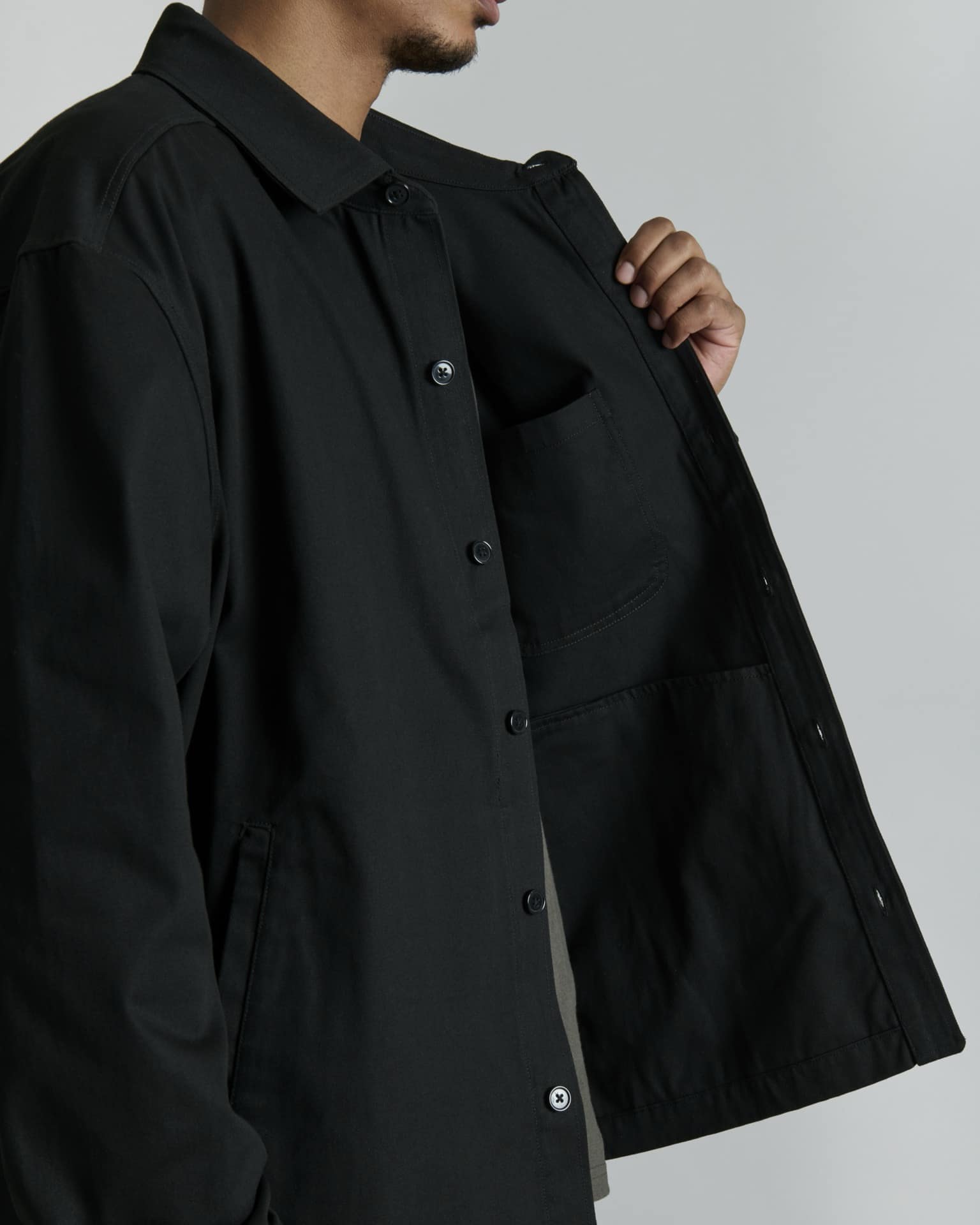 Ellicott Black Shirt Jacket - Image 4