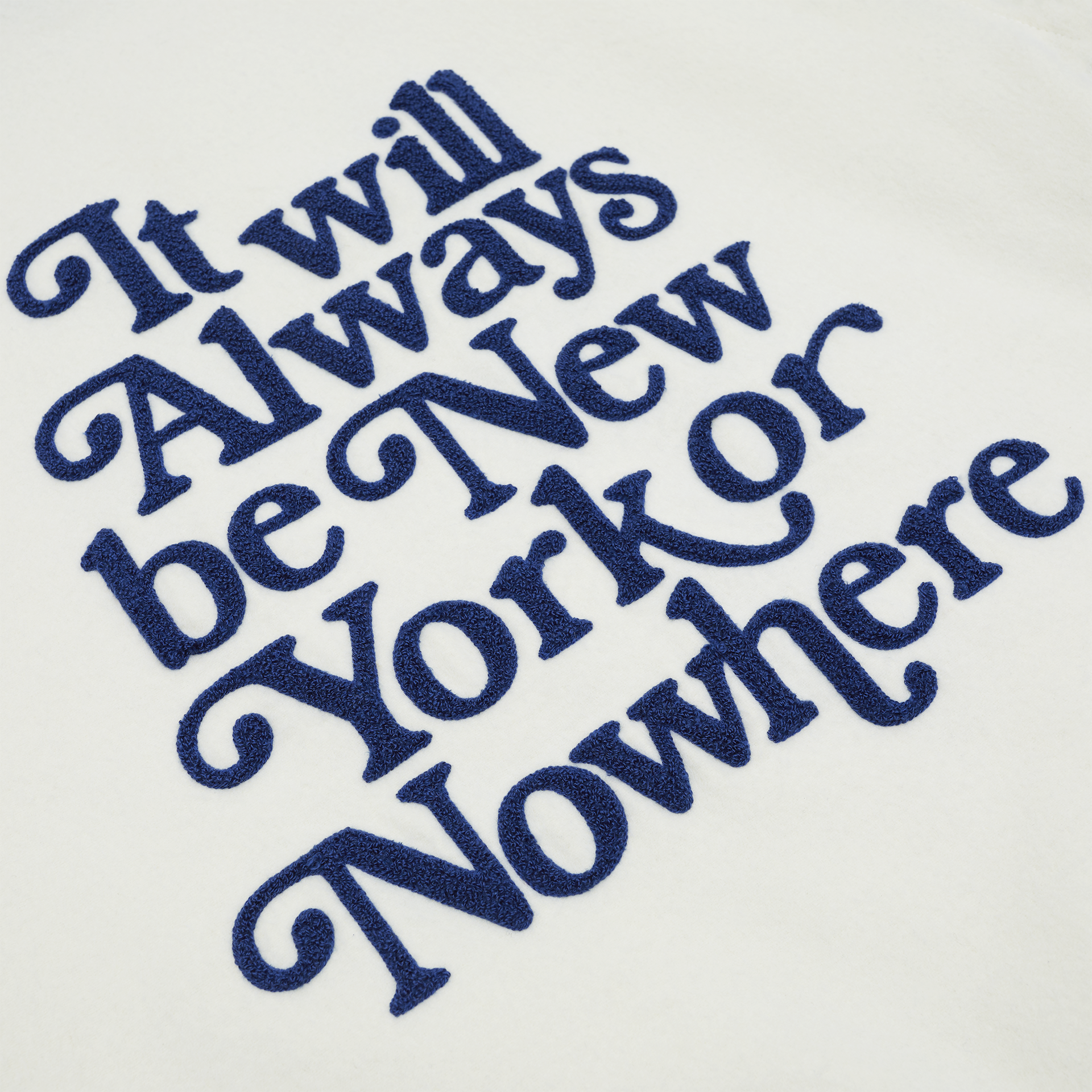New York or Nowhere x New York Mets Chrome White Motto Varsity Jacket - Image 4
