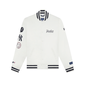 New York or Nowhere x New York Yankees White Satin Jacket